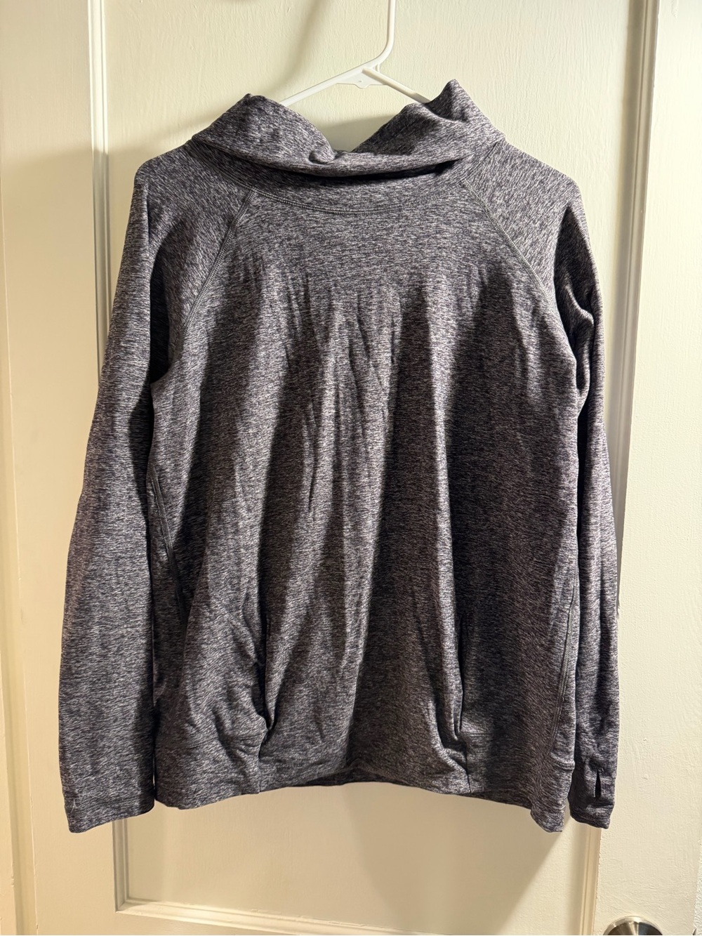 lululemon athletica Charcoal Heather Funnel Collar Pullover